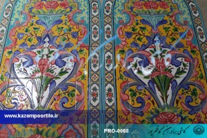قاب کاشی طرح قاجاری