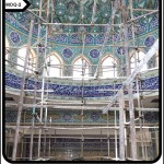 مقرنس کاری محراب زیر کنبد سردرب و سرستونها در مسجد جامع مشکین دشت 